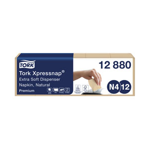 Tork Xpress 2-Ply Natural Napkins 12 880 - 1000 Per Pack